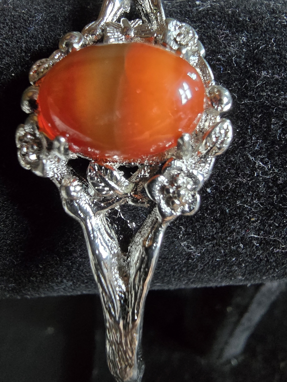Carnelian Copper Adjustable Statement Ring – Boho/Witchy Style